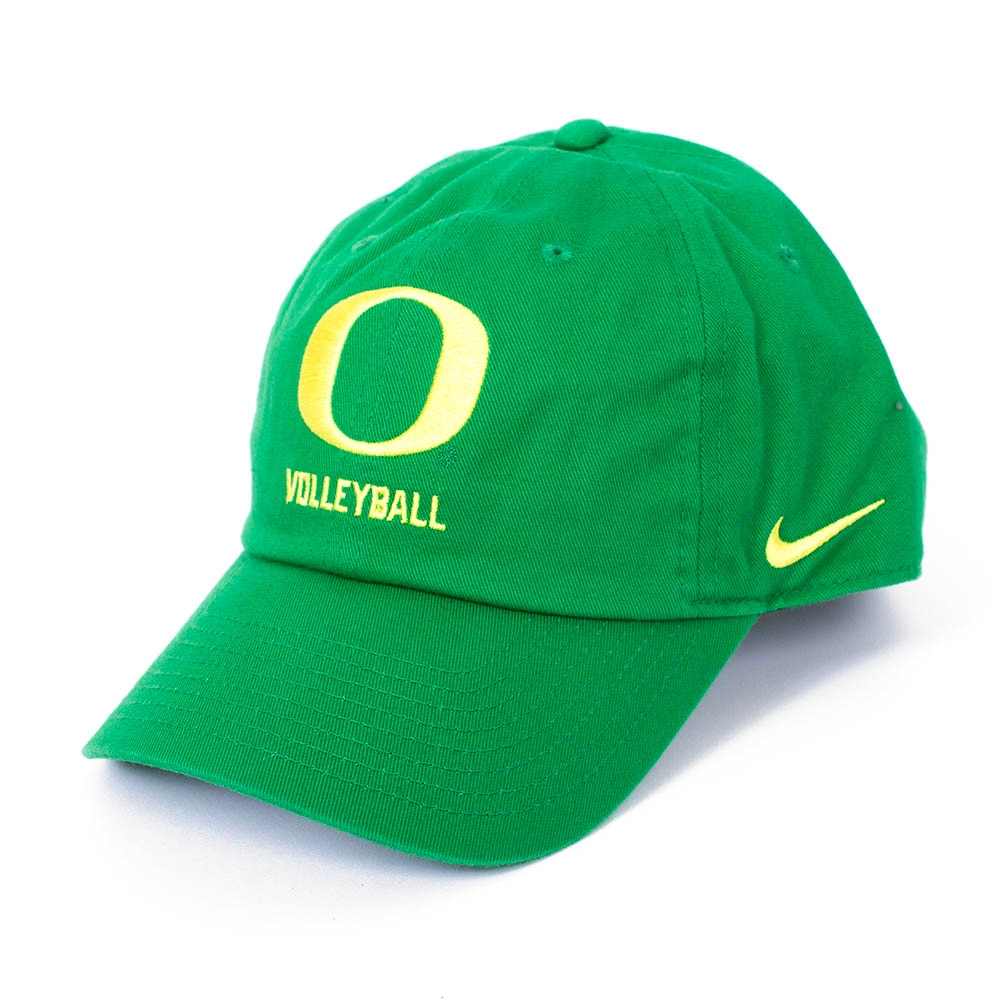 Classic Oregon O, Nike, Green, Curved Bill, Cotton, Accessories, Women, Volleyball, Twill, Unstructured, Adjustable, Hat, 882861